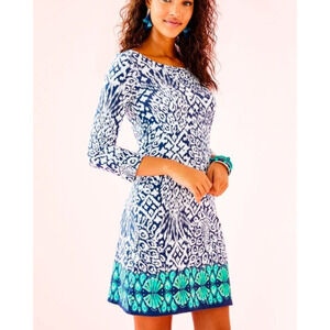 Lilly Pulitzer Dress Sz Medium 100% Cotton Hollee Style in Pineapple Party Print